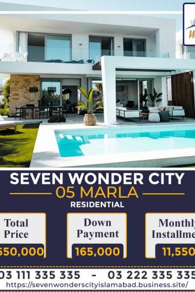 seven wonders city islamabad 5 marla plot for sale